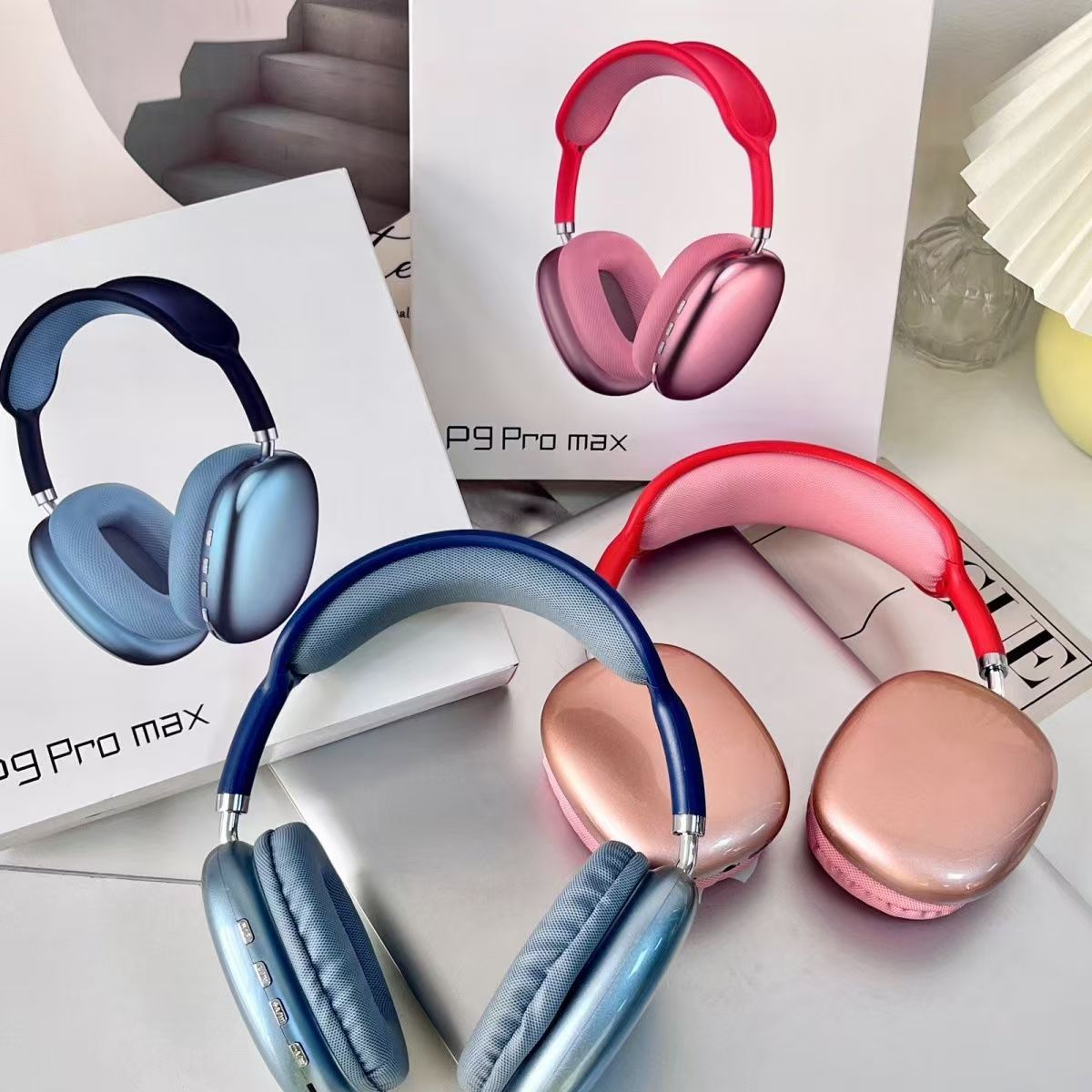 Huaqiangbei's hot-selling P9PRO MAX Bluetooth stereo headset with headband