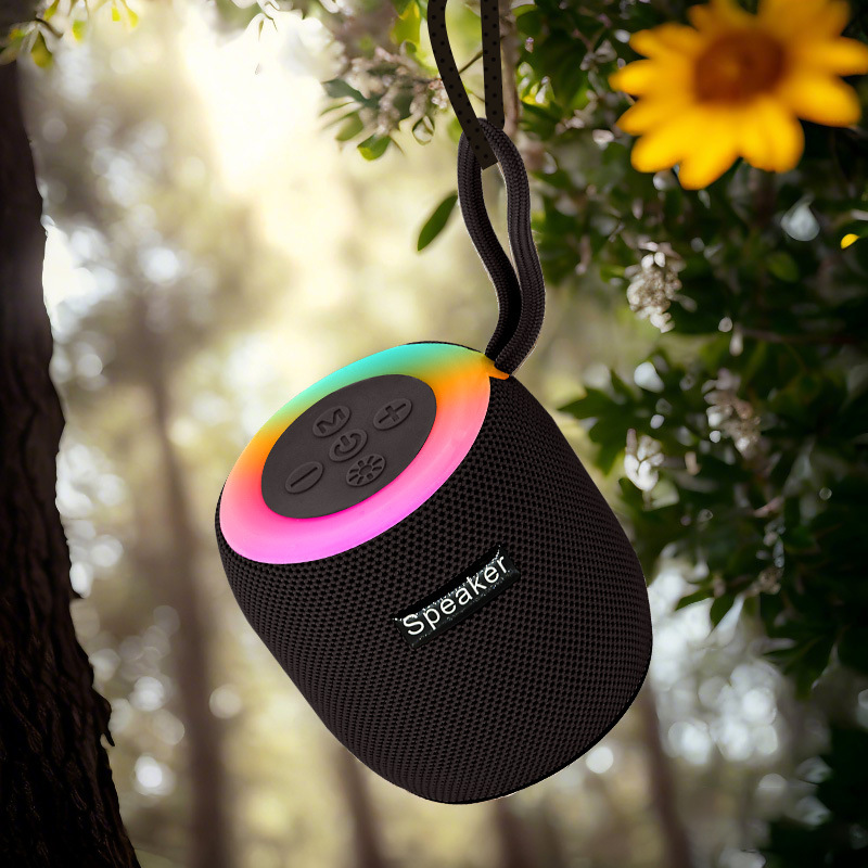 Cross-border 309 Bluetooth speaker, outdoor cycling wireless portable card slot subwoofer, home ambient light desktop speaker